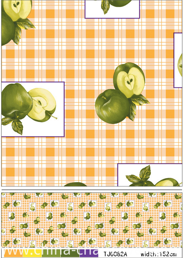 White Film PVC Tablecloth Opeque Printed